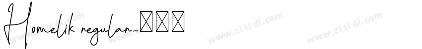 Homelik regular字体转换